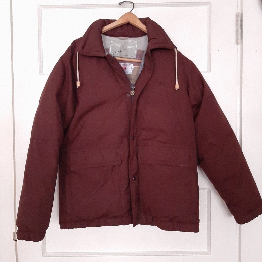 Men's Maroon Puffer Jacket
